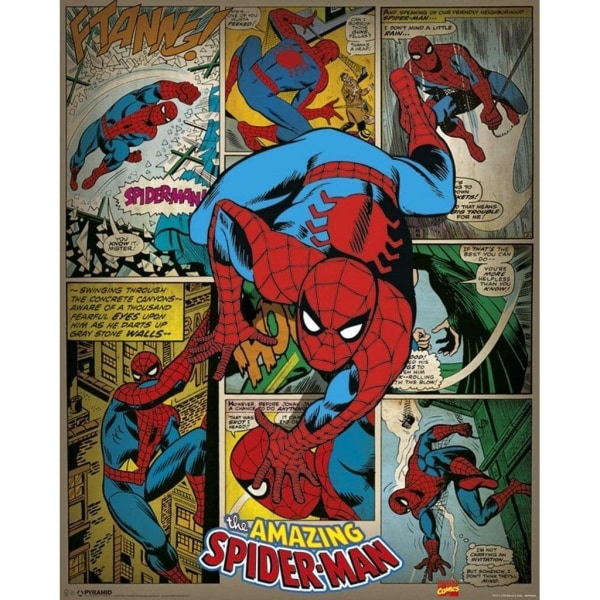 Spider-Man Retro affisch One Size Flerfärgad Multicoloured One Size
