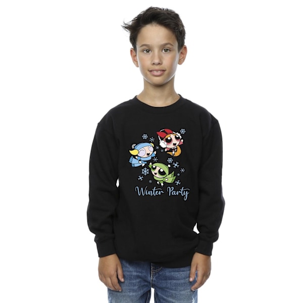 Powerpuff Girls Boys Girls Vinterfest Sweatshirt 7-8 År Black 7-8 Years