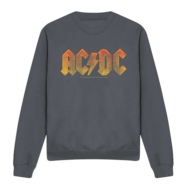 AC/DC Unisex Vuxen Gradient Logo Sweatshirt M Kolgrå Charcoal M