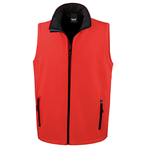 Result Herr Printable Softshell Body Warmer XL Röd/Svart Red/Black XL