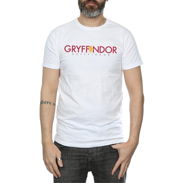 Harry Potter T-shirt för män Gryffindor Text M Vit White M