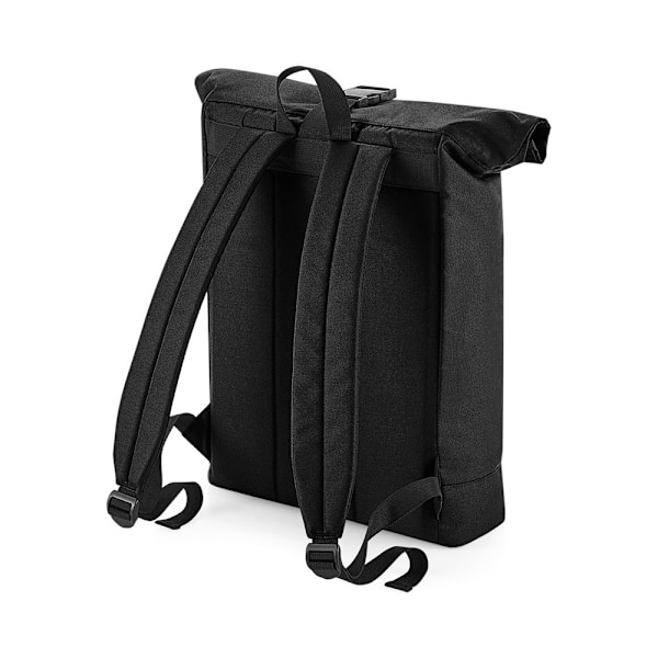 BagBase Unisex Återvunnen Roll-Top Ryggsäck One Size Svart Black One Size