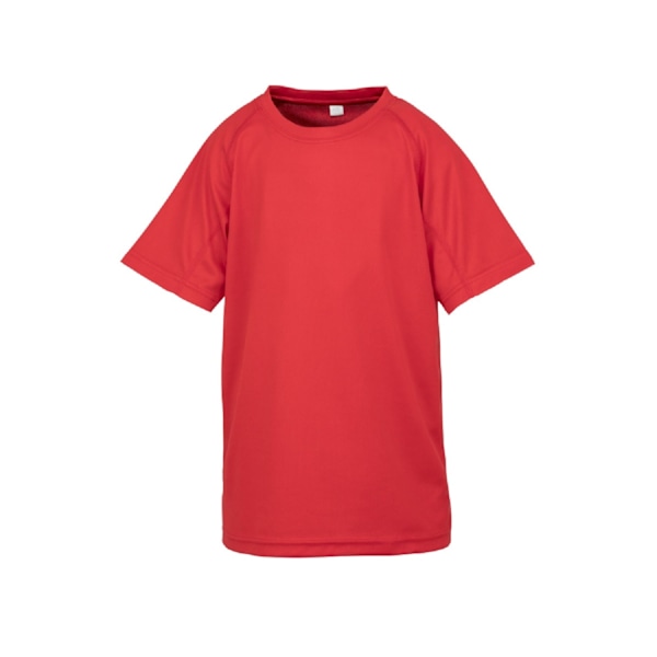 Spiro Impact Barn/Junior Performance Aircool T-shirt Red 3-4 Years