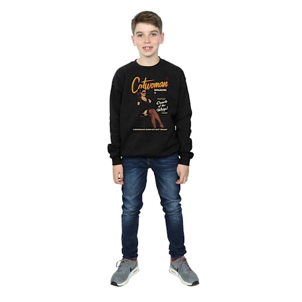 DC Comics Boys Catwoman Bombshell Cover Sweatshirt 9-11 år B Black 9-11 Years