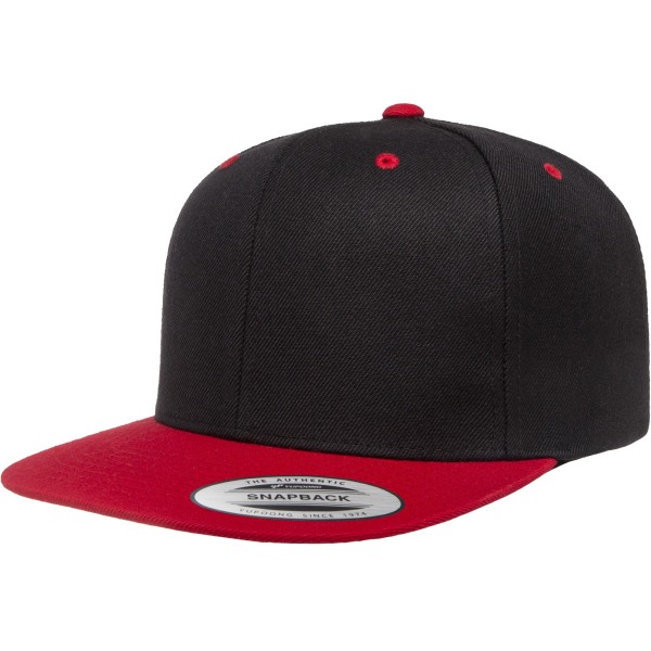 Flexfit Unisex Two Tone Classic Snapback Cap One Size Svart/Röd Black/Red One Size