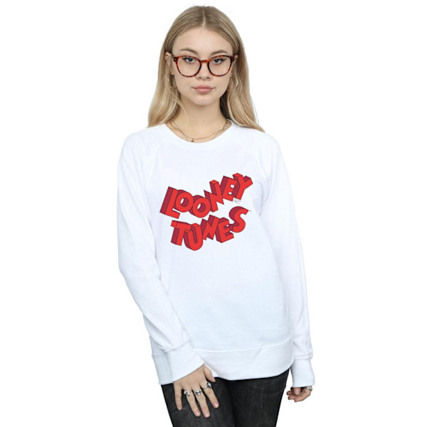 Looney Tunes Dam/Damer 3D Logotyp Sweatshirt L Vit White L