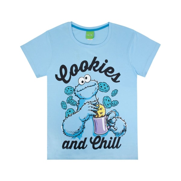 Sesame Street Dam/Dam Cookie Monster Pyjamas L Blå Blue L