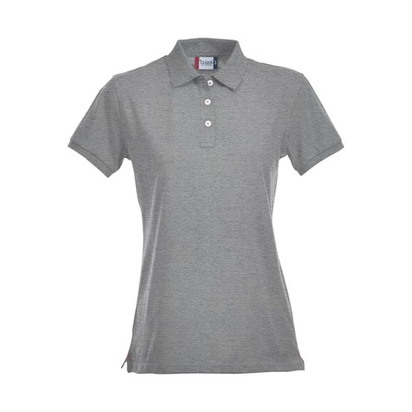 Clique Dam/Kvinnor Premium Melange Poloshirt S Grå Melange Grey Melange S