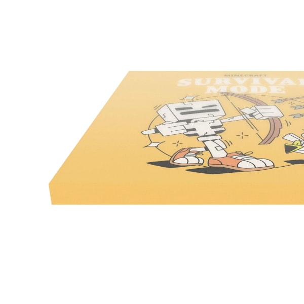 Minecraft Survival Mode Inramad Canvas Tavla 30.5cm x 30.5cm x 2 Yellow/White 30.5cm x 30.5cm x 2cm