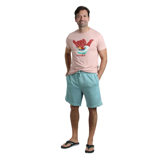 Weird Fish Hamilton Sunwashed Shorts för män 30R Mineralblå Mineral Blue 30R