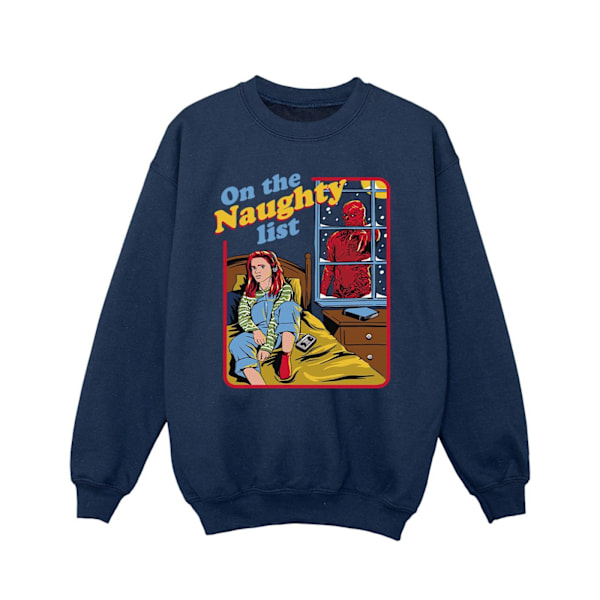 Netflix Girls Stranger Things Naughty List Sweatshirt 9-11 år Navy Blue 9-11 Years