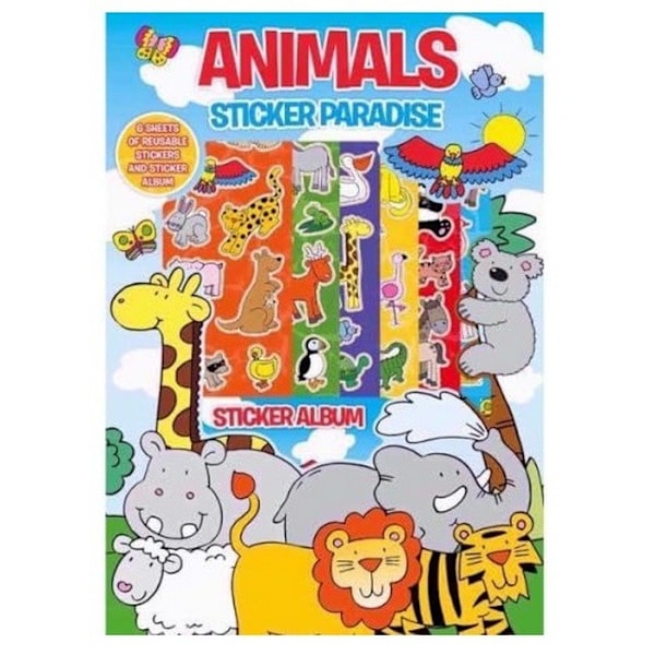 Paradise Animals Stickers En Storlek Flerfärgad Multicoloured One Size