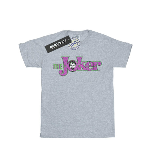 DC Comics Boys The Joker Crackle Logo T-Shirt 9-11 år Sport Sports Grey 9-11 Years