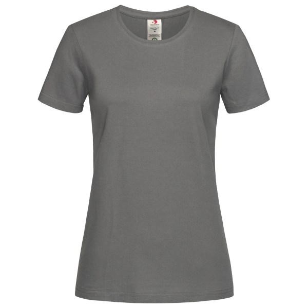 Stedman Dam/Dam Klassisk Ekologisk T-shirt XL Real Grey Real Grey XL