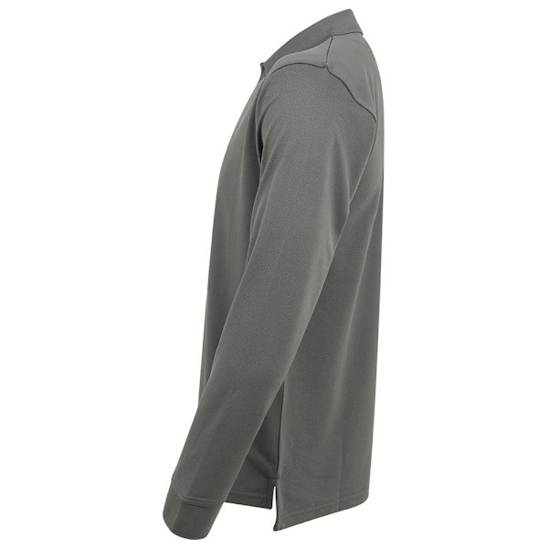 Henbury Coolplus Fukttransporterande Långärmad Pikétröja för Män X Charcoal Grey XS