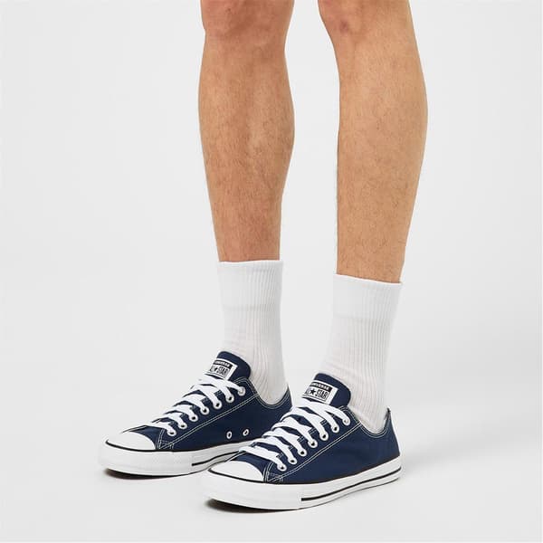 Converse Herr Ox Logo Canvas Trainers 11 UK Navy Navy 11 UK