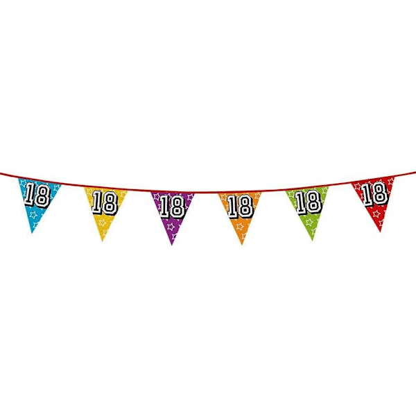 Boland 18:e födelsedagsvimpel, enfärgad, flerfärgad Multicoloured One Size