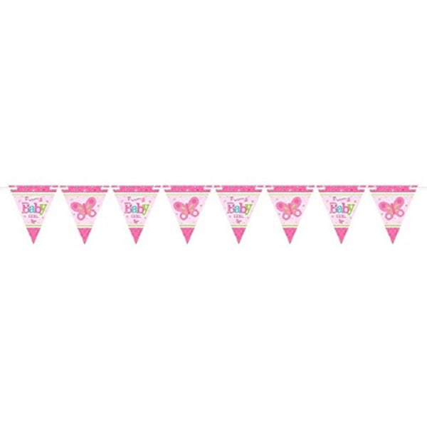 Amscan Välkommen Baby Girl Banner En Storlek Rosa Pink One Size
