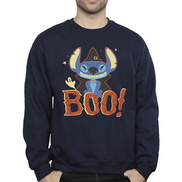 Disney Herr Lilo & Stitch Boo! Sweatshirt XXL Marinblå Navy Blue XXL