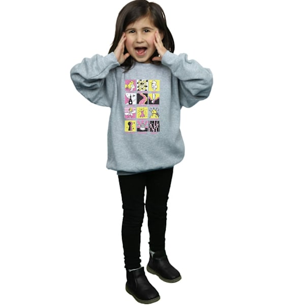 Disney Girls Tinkerbell Squares Sweatshirt 7-8 år Vit White 7-8 Years