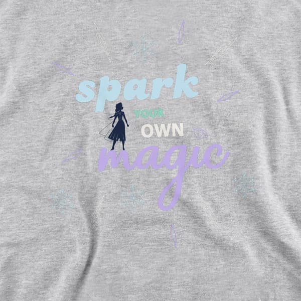 Frozen Barn/Barn Spark Your Own Magic Elsa Silhuett Värme Athletic Heather 7-8 Years