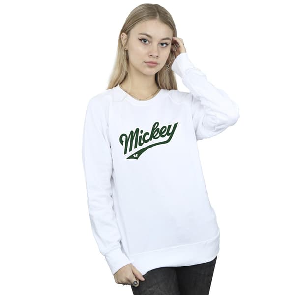 Disney Dam/Kvinnor Mickey Mouse Bold Sweatshirt L Vit White L