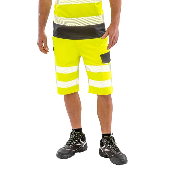 Result Safe-Guard Herr Dynamic Stretch Cargo Shorts S Fluorescerande Fluorescent Yellow S