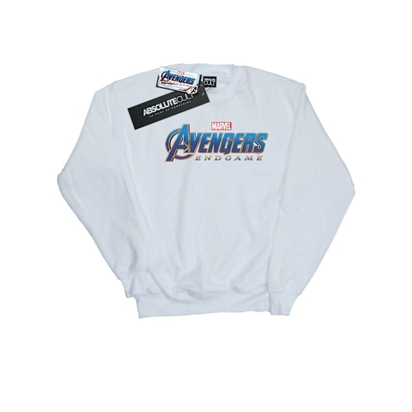 Marvel Boys Avengers Endgame Logo Sweatshirt 9-11 år Vit White 9-11 Years