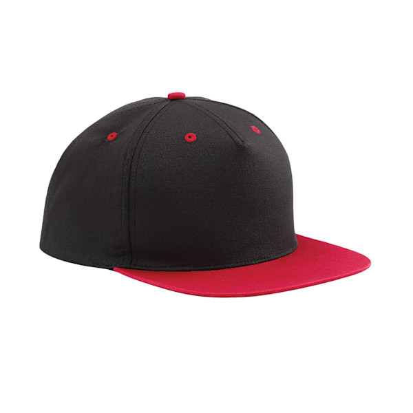 Beechfield Unisex Adult Contrast 5 Panel Snapback Cap One Size Black/Classic Red One Size