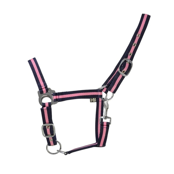 Hy Two Tone Horse Headcollar Full Navy/ Baby Pink Navy/Baby Pink Full
