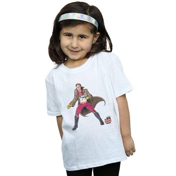 The Big Bang Theory Girls Leonard Superhero Bomull T-shirt 5-6 White 5-6 Years