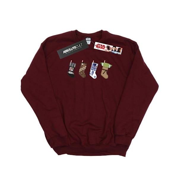 Star Wars Julstrumpor Sweatshirt för Män M Burgundy Burgundy M