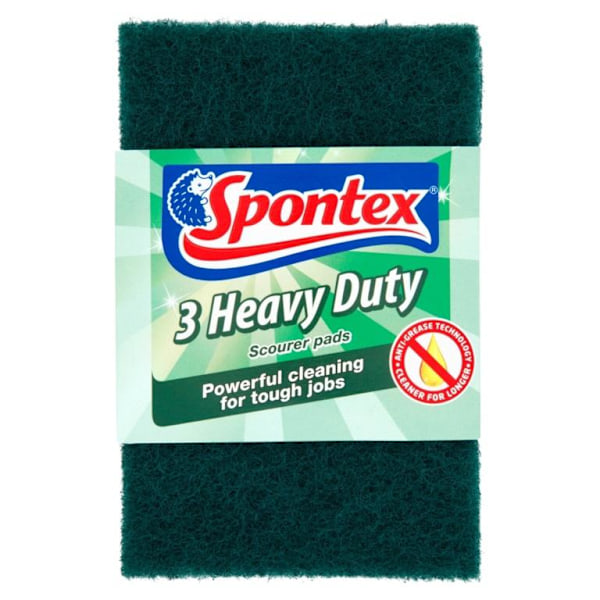 Spontex Heavy Duty Skursvampar (3-pack) One Size Grön Green One Size