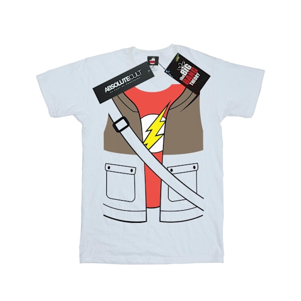 Big Bang Theory Dam/Damer Sheldon Cooper Kostym Bomull Pojkvän White L