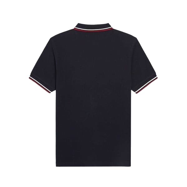 Fred Perry Långärmad Pikétröja för Herr L Marinblå Navy L
