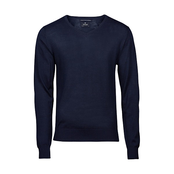 Tee Jays Herr Merino Blend V-hals Tröja XL Marinblå Navy XL