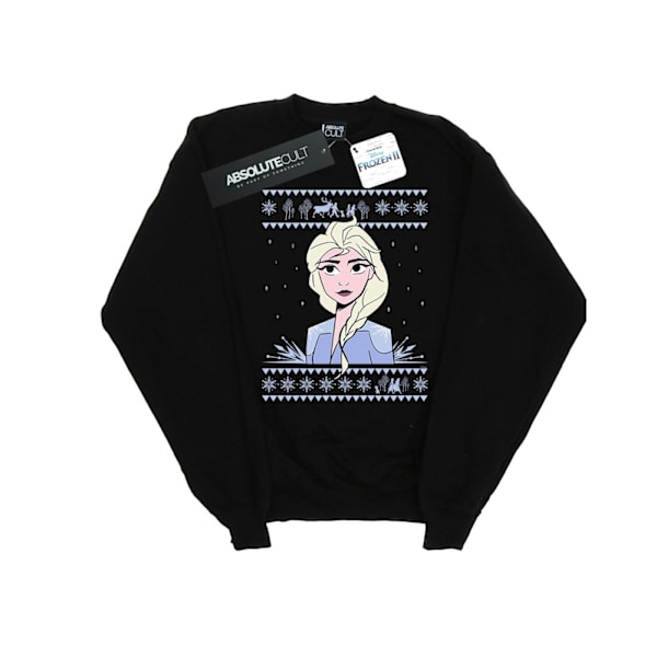 Disney Girls Frozen 2 Elsa Jultröja 7-8 År Svart Black 7-8 Years