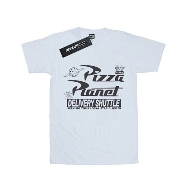 Toy Story Damkläder/Damer Pizza Planet Bomull Logotyp Pojkvän T-Sh White XXL