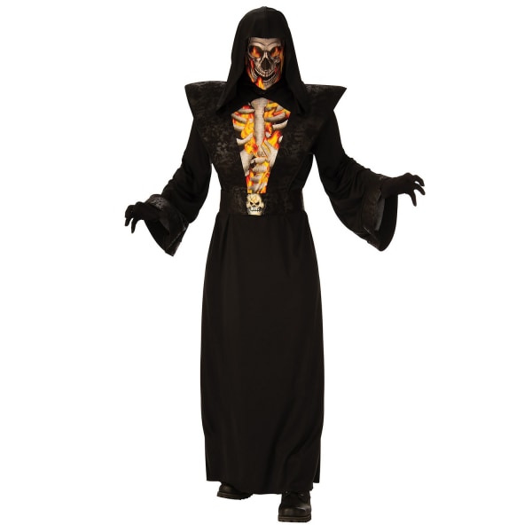 Bristol Novelty Mens Reaper Skeleton Costume One Size Black/Whi Black/White One Size