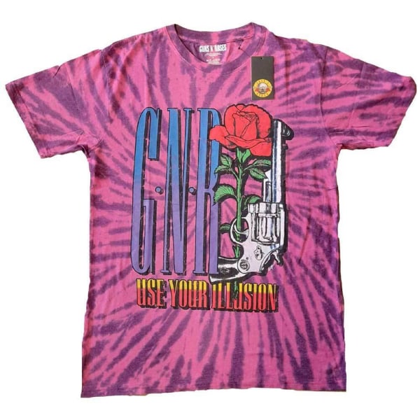 Guns N Roses Barn/barn Använd din Illusion Pistol T-shirt 7- Purple 7-8 Years