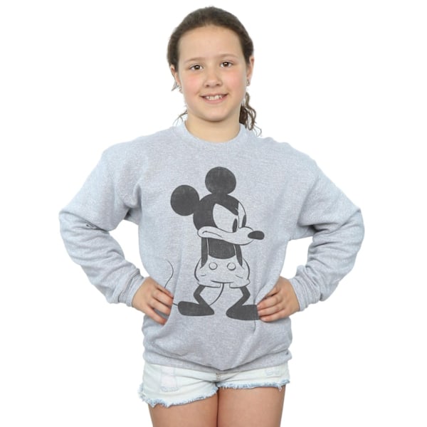 Disney Girls Mickey Mouse Angry Sweatshirt 7-8 år Sports Grå Sports Grey 7-8 Years