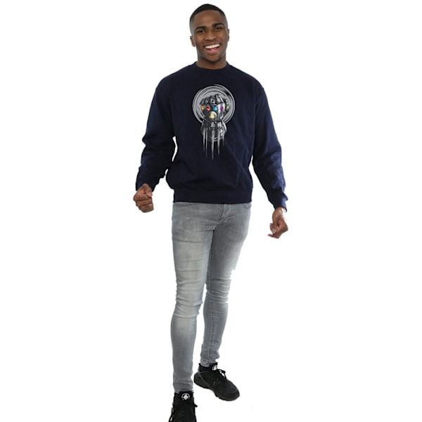 Marvel Mens Avengers Infinity War Power Fist Sweatshirt 3XL Nav Navy Blue 3XL