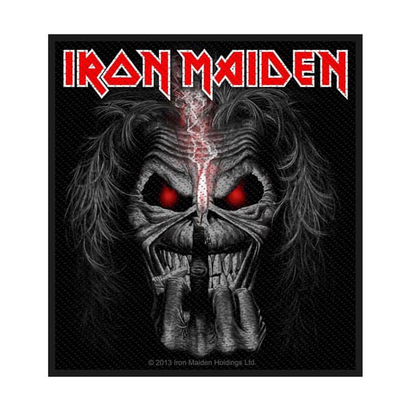 Iron Maiden Eddie Candle Finger Patch One Size Black Black One Size