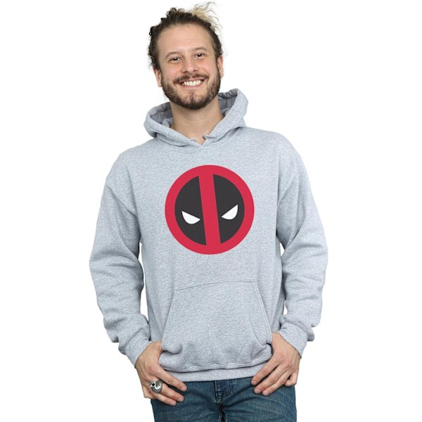 Marvel Deadpool Stor Ren Logotyp Hoodie 3XL Sports Grey Sports Grey 3XL