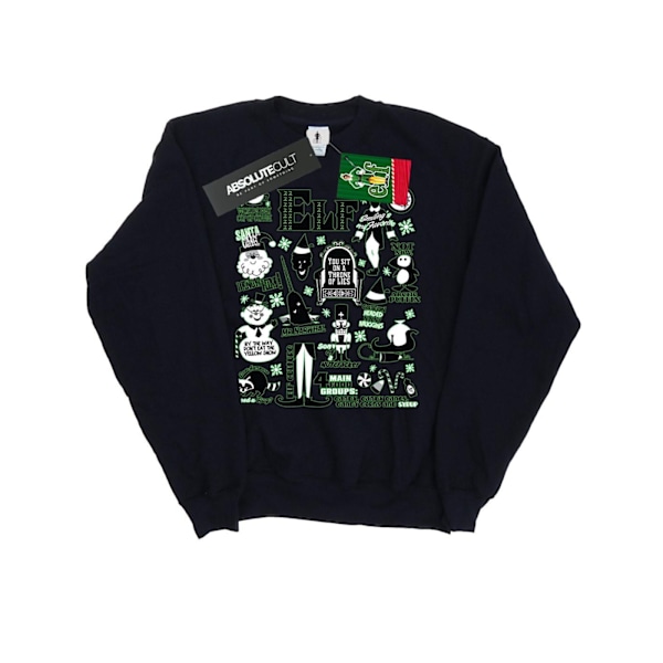 Elf Boys Infographic Poster Sweatshirt 9-11 år Marinblå Navy Blue 9-11 Years