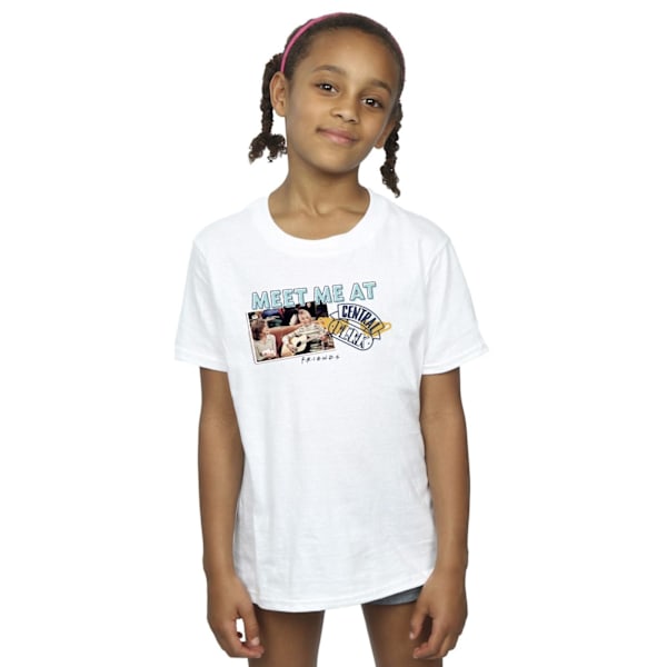 Friends Girls Meet Me At Central Perk Bomull T-shirt 7-8 År White 7-8 Years