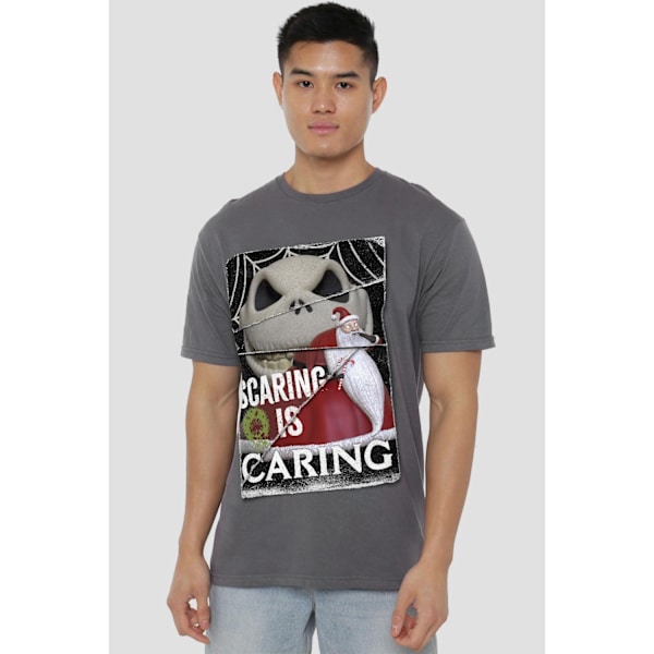 The Nightmare Before Christmas Herr Scaring Is Caring T-Shirt 3 Charcoal 3XL