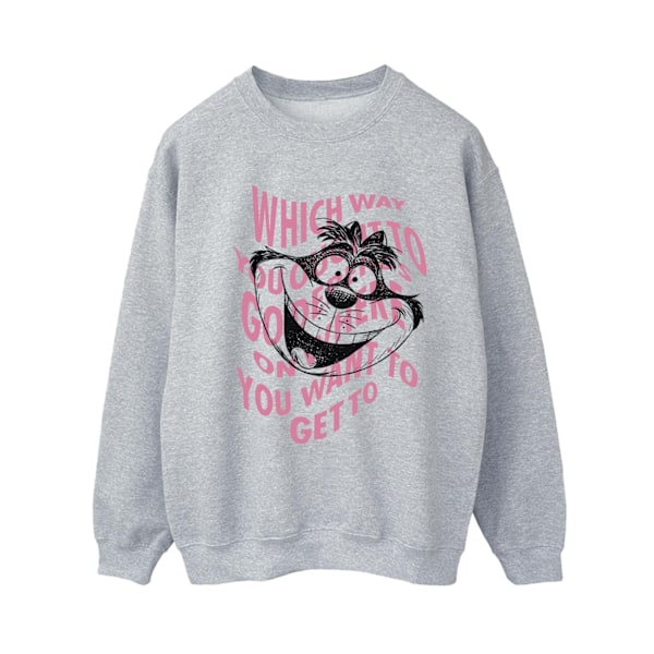 Disney Dam/Damer Alice I Spegellandet Cheshire Cat Sweatshirt Sports Grey S