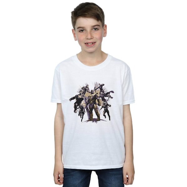 Marvel Pojkar Avengers Endgame Vs Thanos T-Shirt 7-8 År Vit White 7-8 Years