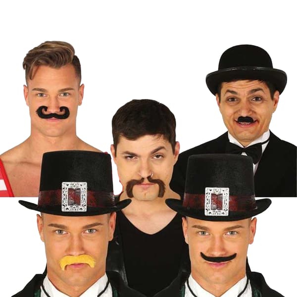 Fiestas Guirca Mustascher med Blandade Designer (6-pack) One Size Multicoloured One Size